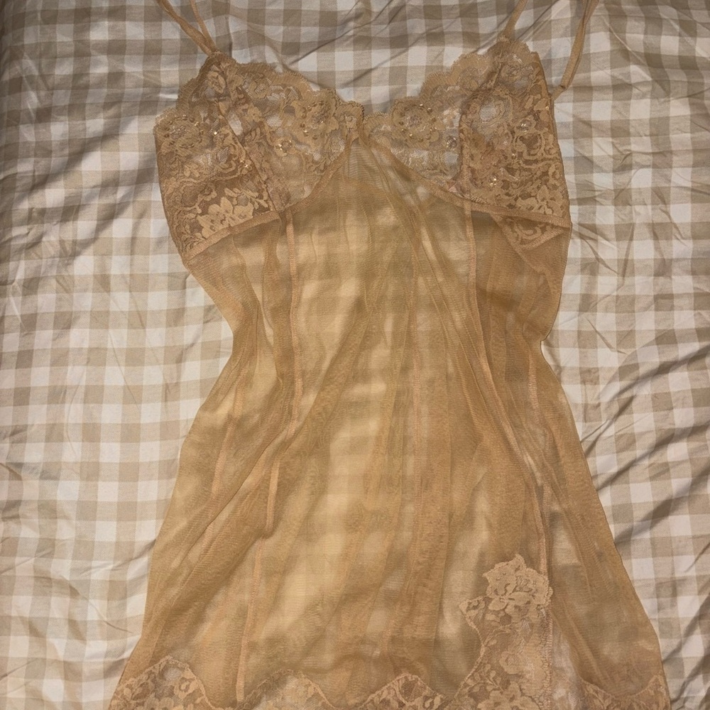 Elegant beaded lace Slip Dress
